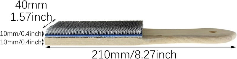 RLECS File Brush 210x40mm Metal Cleaning Brush Suitable for Woodworking Tool Maintenance and Automotive Repair Shop - Image 2
